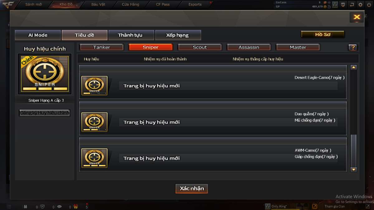 shop acc cf uy tin gia re